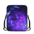 Purple Stars Nebula Galaxy Space Print Rectangular Crossbody Bag