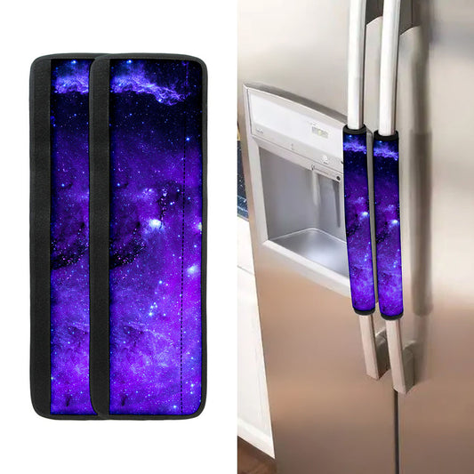 Purple Stars Nebula Galaxy Space Print Refrigerator Handle Covers