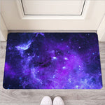 Purple Stars Nebula Galaxy Space Print Rubber Doormat