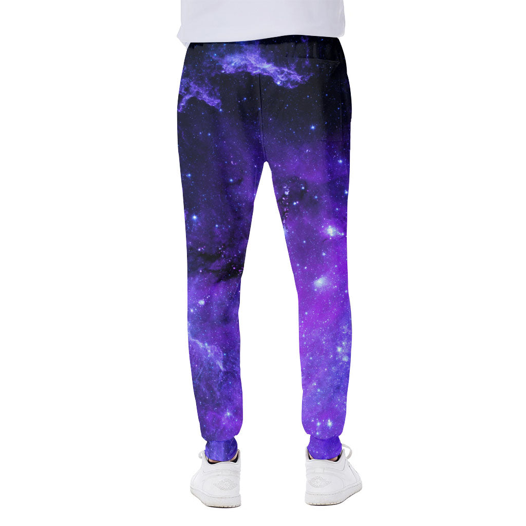 Purple Stars Nebula Galaxy Space Print Scuba Joggers