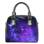 Purple Stars Nebula Galaxy Space Print Shoulder Handbag
