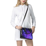Purple Stars Nebula Galaxy Space Print Shoulder Handbag