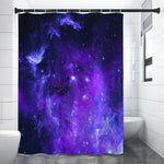 Purple Stars Nebula Galaxy Space Print Shower Curtain