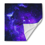 Purple Stars Nebula Galaxy Space Print Silk Bandana