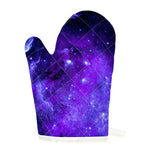 Purple Stars Nebula Galaxy Space Print Single Oven Mitt