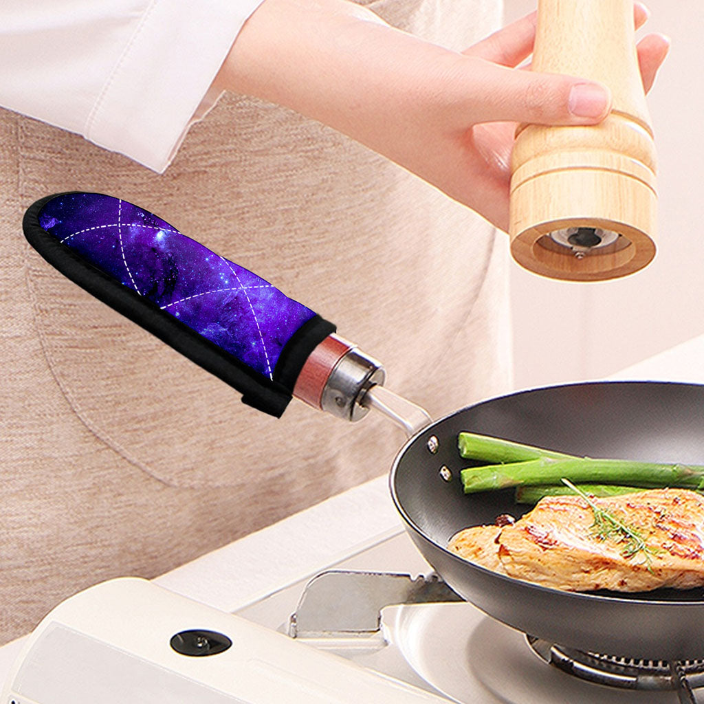 Purple Stars Nebula Galaxy Space Print Skillet Handle Cover