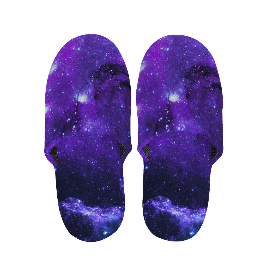 Purple Stars Nebula Galaxy Space Print Slippers