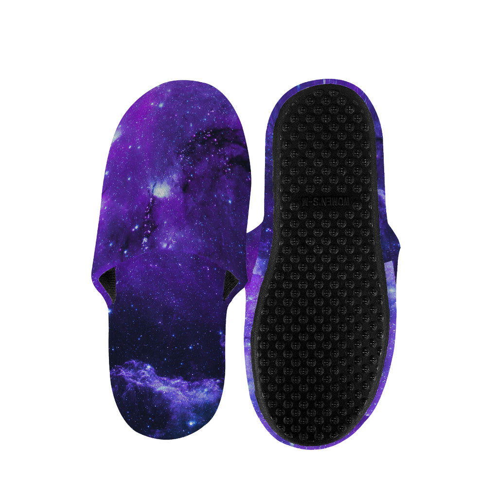 Purple Stars Nebula Galaxy Space Print Slippers