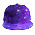 Purple Stars Nebula Galaxy Space Print Snapback Cap