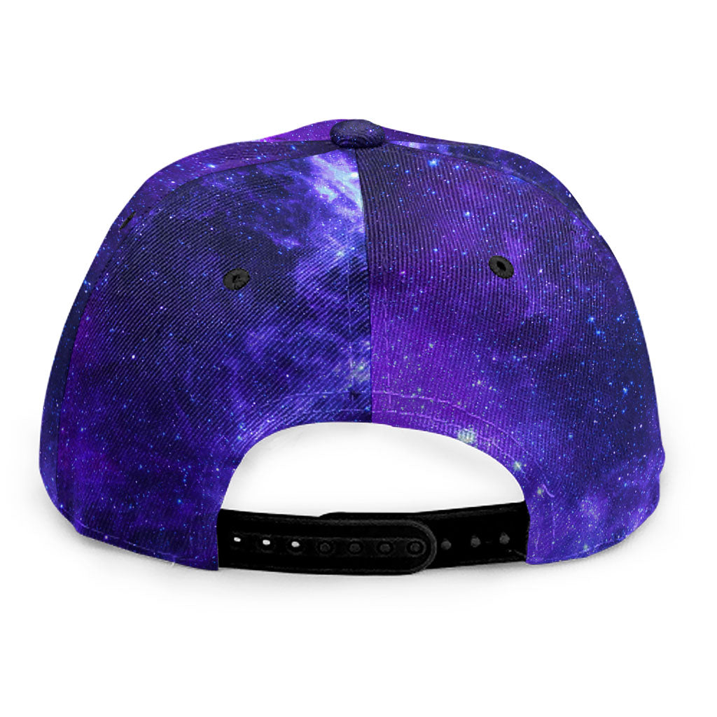 Purple Stars Nebula Galaxy Space Print Snapback Cap
