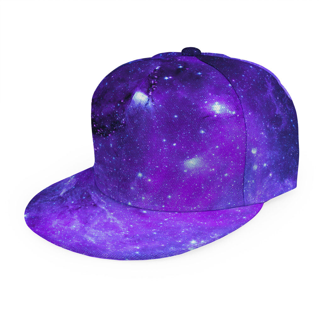 Purple Stars Nebula Galaxy Space Print Snapback Cap