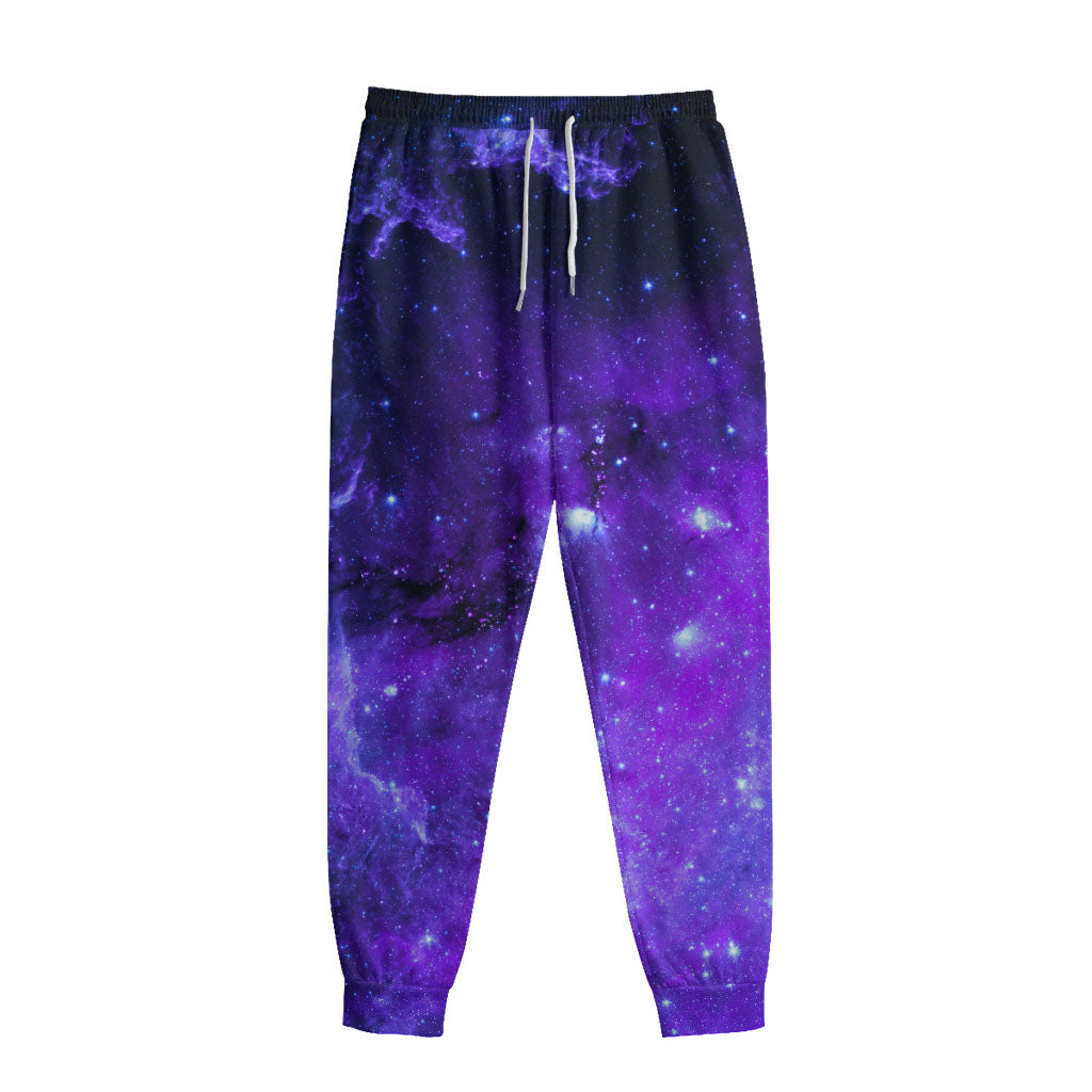 Purple Stars Nebula Galaxy Space Print Sweatpants