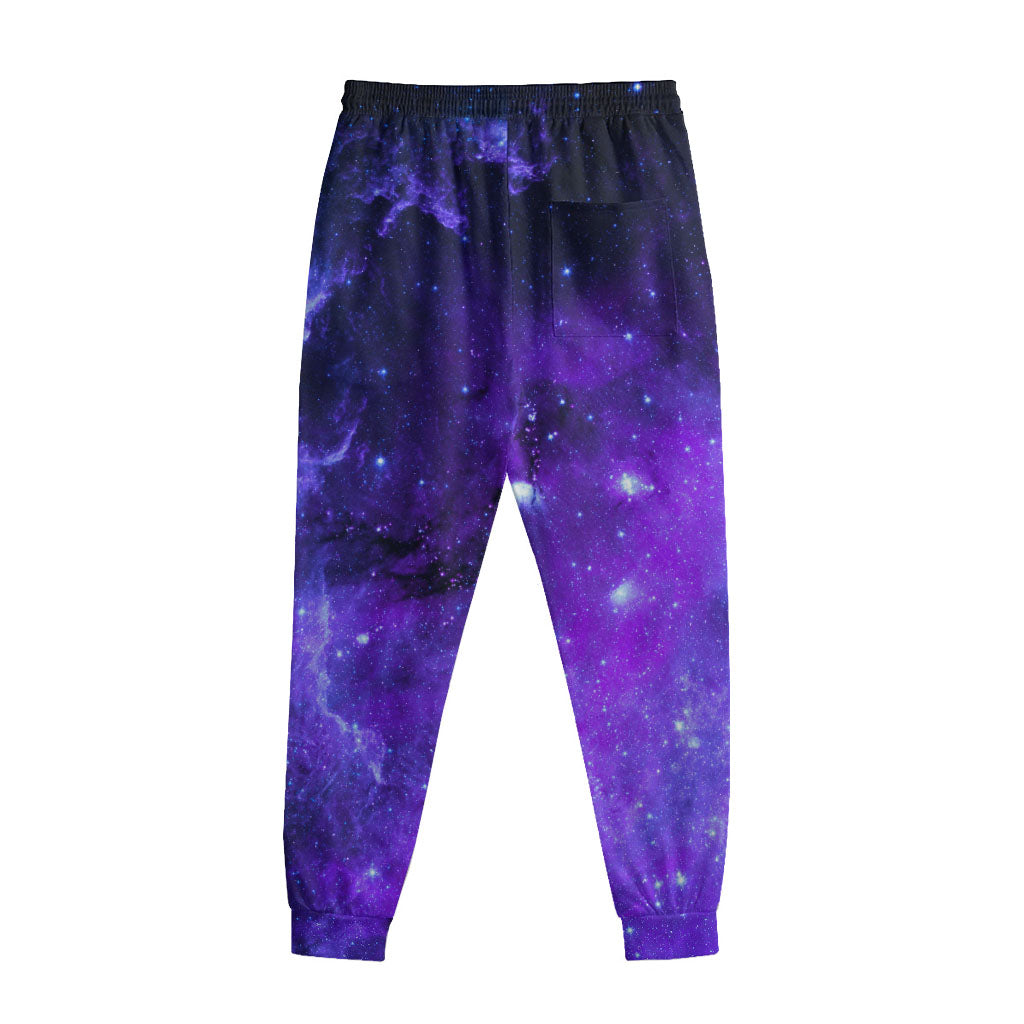 Purple Stars Nebula Galaxy Space Print Sweatpants