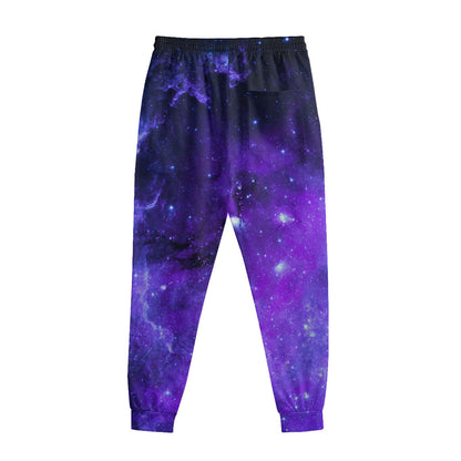 Purple Stars Nebula Galaxy Space Print Sweatpants