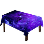 Purple Stars Nebula Galaxy Space Print Tablecloth