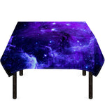 Purple Stars Nebula Galaxy Space Print Tablecloth