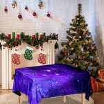 Purple Stars Nebula Galaxy Space Print Tablecloth