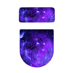 Purple Stars Nebula Galaxy Space Print Toilet Lid And Tank Cover Set