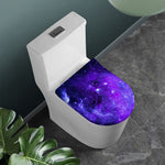 Purple Stars Nebula Galaxy Space Print Toilet Lid Cover