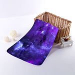 Purple Stars Nebula Galaxy Space Print Towel