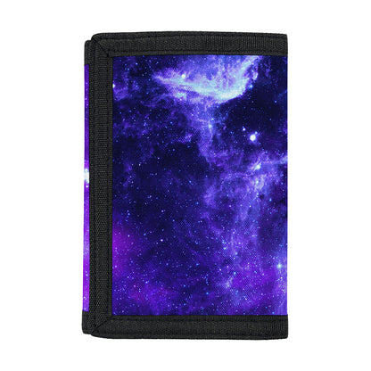 Purple Stars Nebula Galaxy Space Print Trifold Wallet