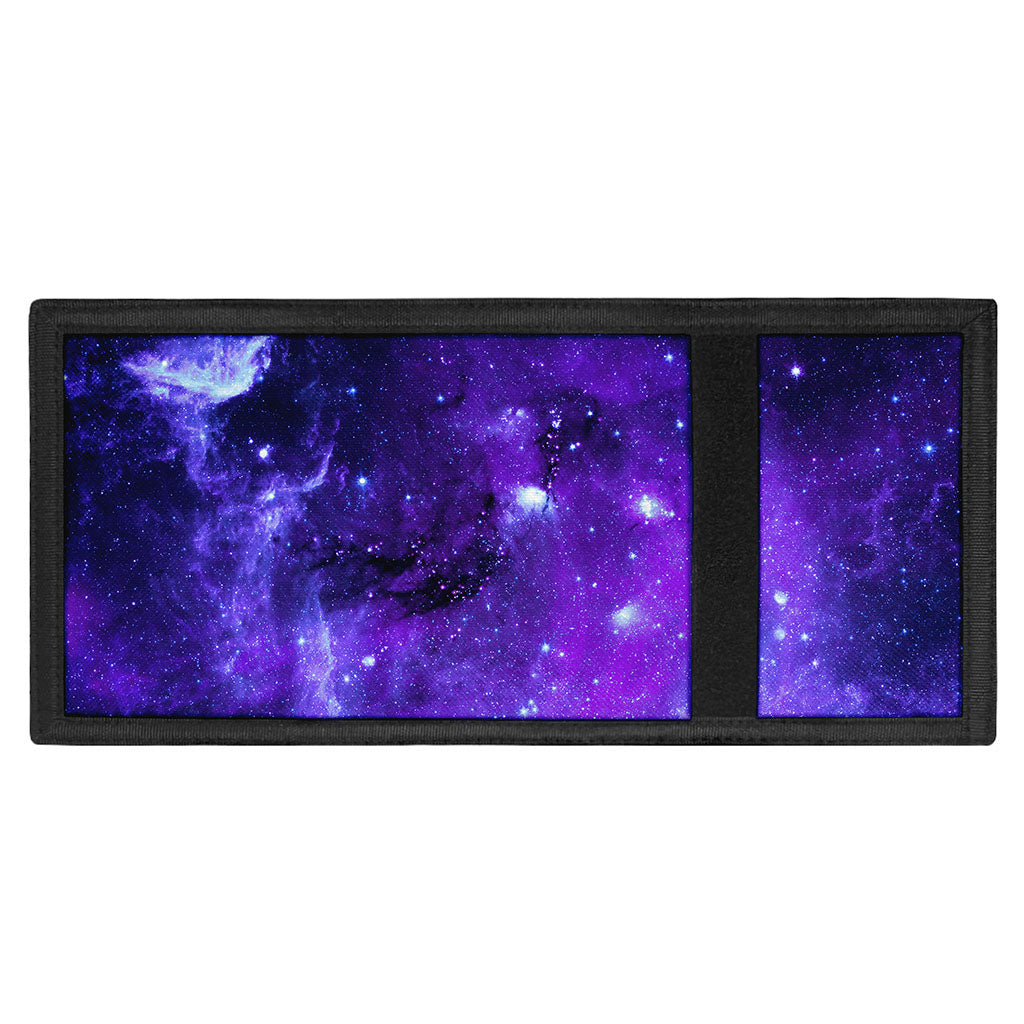 Purple Stars Nebula Galaxy Space Print Trifold Wallet