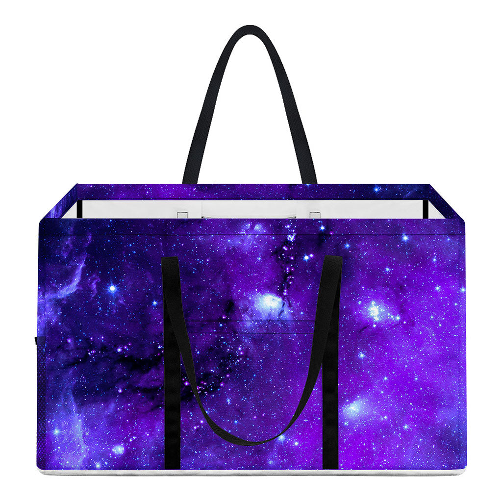 Purple Stars Nebula Galaxy Space Print Utility Tote Bag