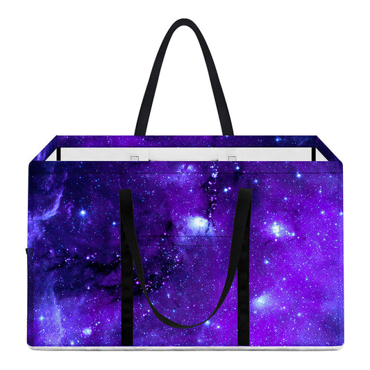 Purple Stars Nebula Galaxy Space Print Utility Tote Bag