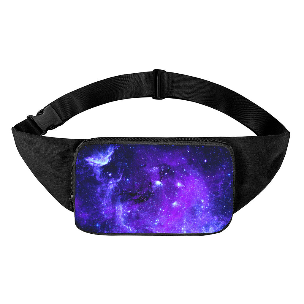 Purple Stars Nebula Galaxy Space Print Waist Bag
