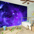 Purple Stars Nebula Galaxy Space Print Wall Sticker