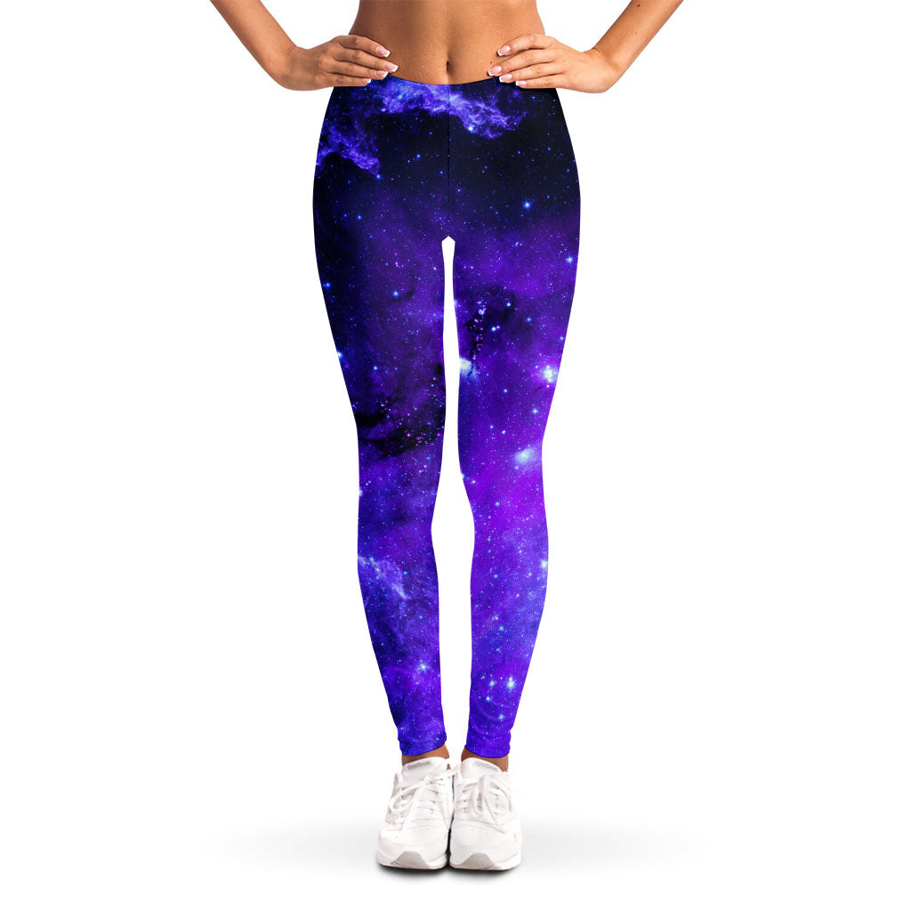 Purple Stars Nebula Galaxy Space Print Women's Leggings