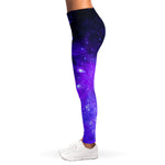 Purple Stars Nebula Galaxy Space Print Women's Leggings