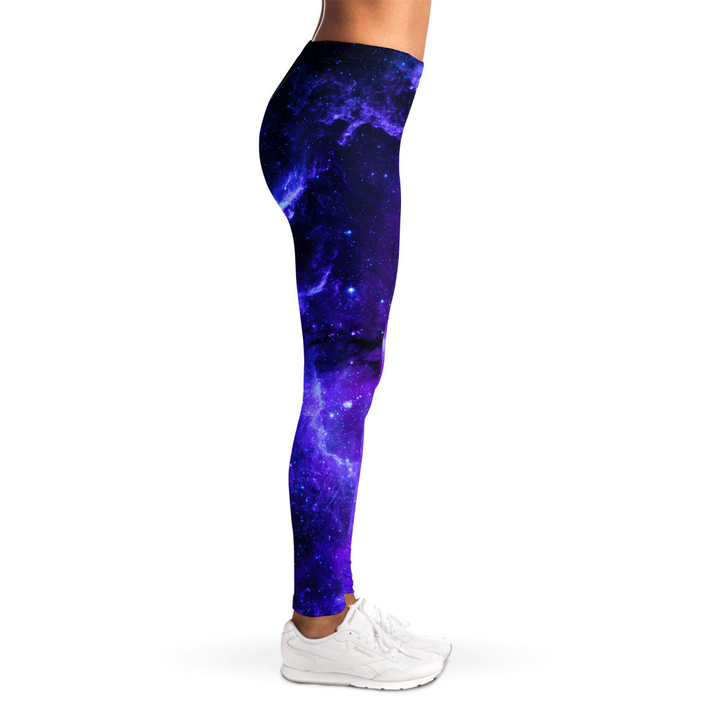 Purple Stars Nebula Galaxy Space Print Women's Leggings