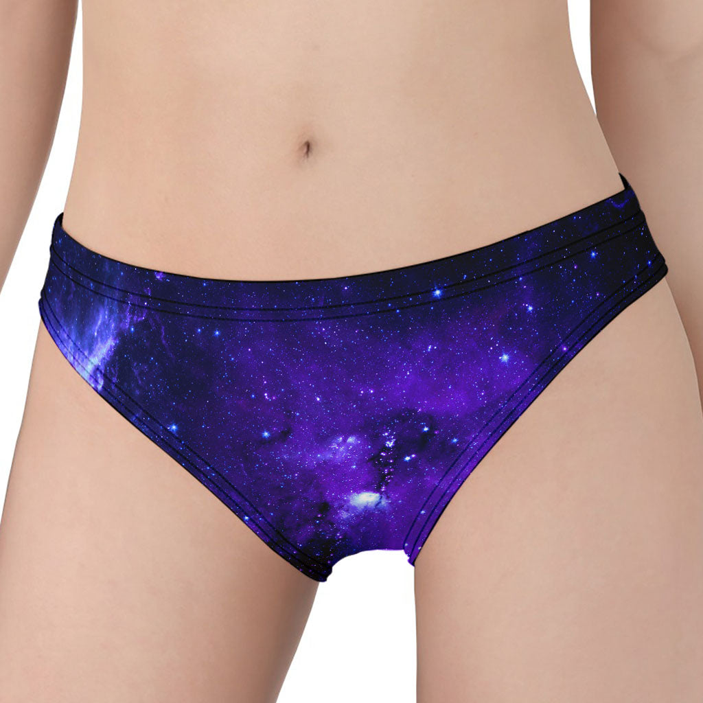 Purple Stars Nebula Galaxy Space Print Women's Panties