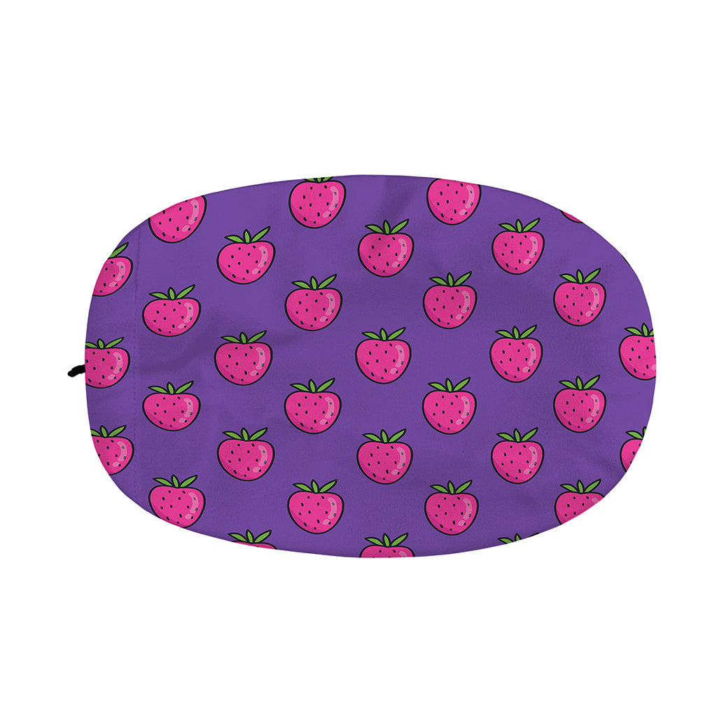 Purple Strawberry Pattern Print Car Side Mirror Covers