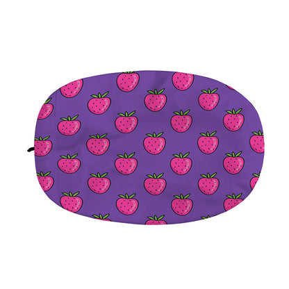Purple Strawberry Pattern Print Car Side Mirror Covers