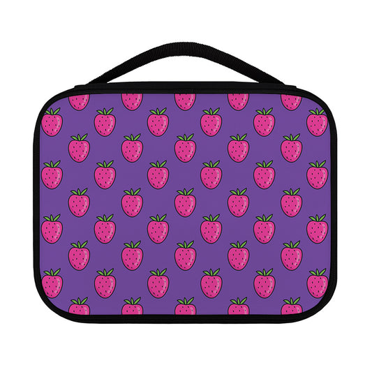 Purple Strawberry Pattern Print Classic Bible Case