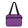 Purple Strawberry Pattern Print Double Strap Bible Bag