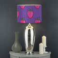 Purple Strawberry Pattern Print Drum Lamp Shade