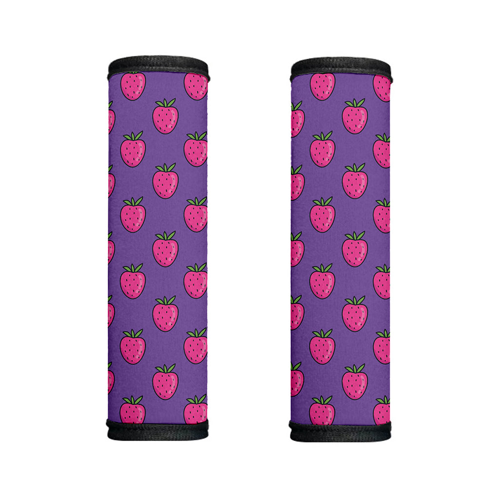 Purple Strawberry Pattern Print Handle Covers