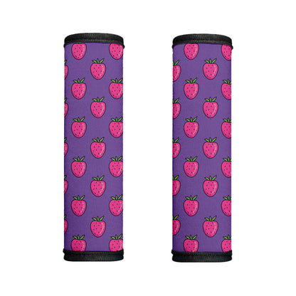 Purple Strawberry Pattern Print Handle Covers