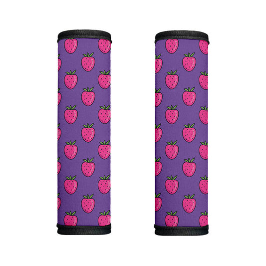 Purple Strawberry Pattern Print Handle Covers