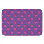 Purple Strawberry Pattern Print Indoor Door Mat