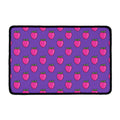 Purple Strawberry Pattern Print Kitchen Mat