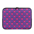 Purple Strawberry Pattern Print Laptop Sleeve