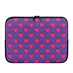 Purple Strawberry Pattern Print Laptop Sleeve
