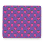 Purple Strawberry Pattern Print Mouse Pad