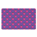 Purple Strawberry Pattern Print Polyester Doormat