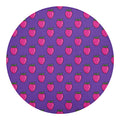 Purple Strawberry Pattern Print Round Blanket