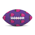 Purple Strawberry Pattern Print Rugby Ball